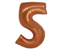 Balon foliowy Smart, Cyfra 5, miedziana, 76 cm KK