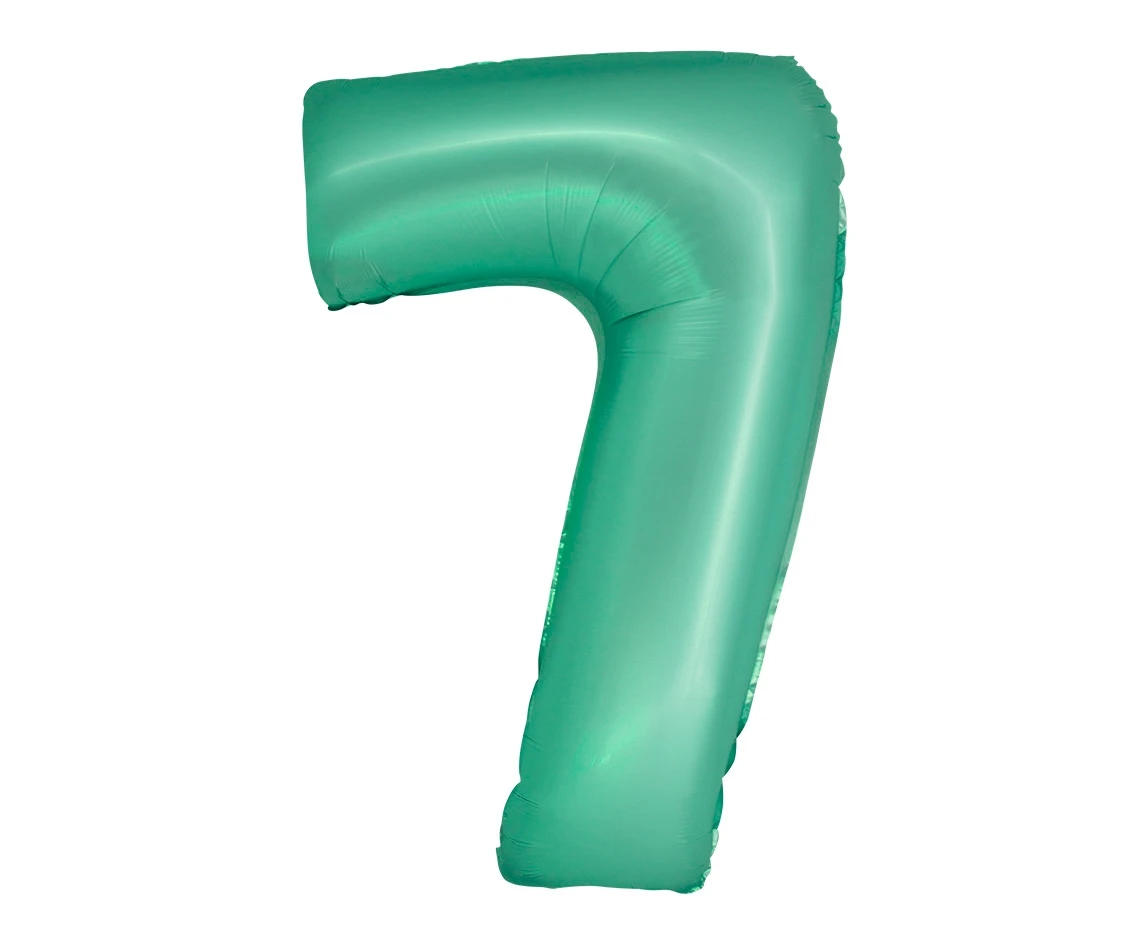 Balon foliowy Smart, Cyfra 7, miętowa matowa, 76 cm KK