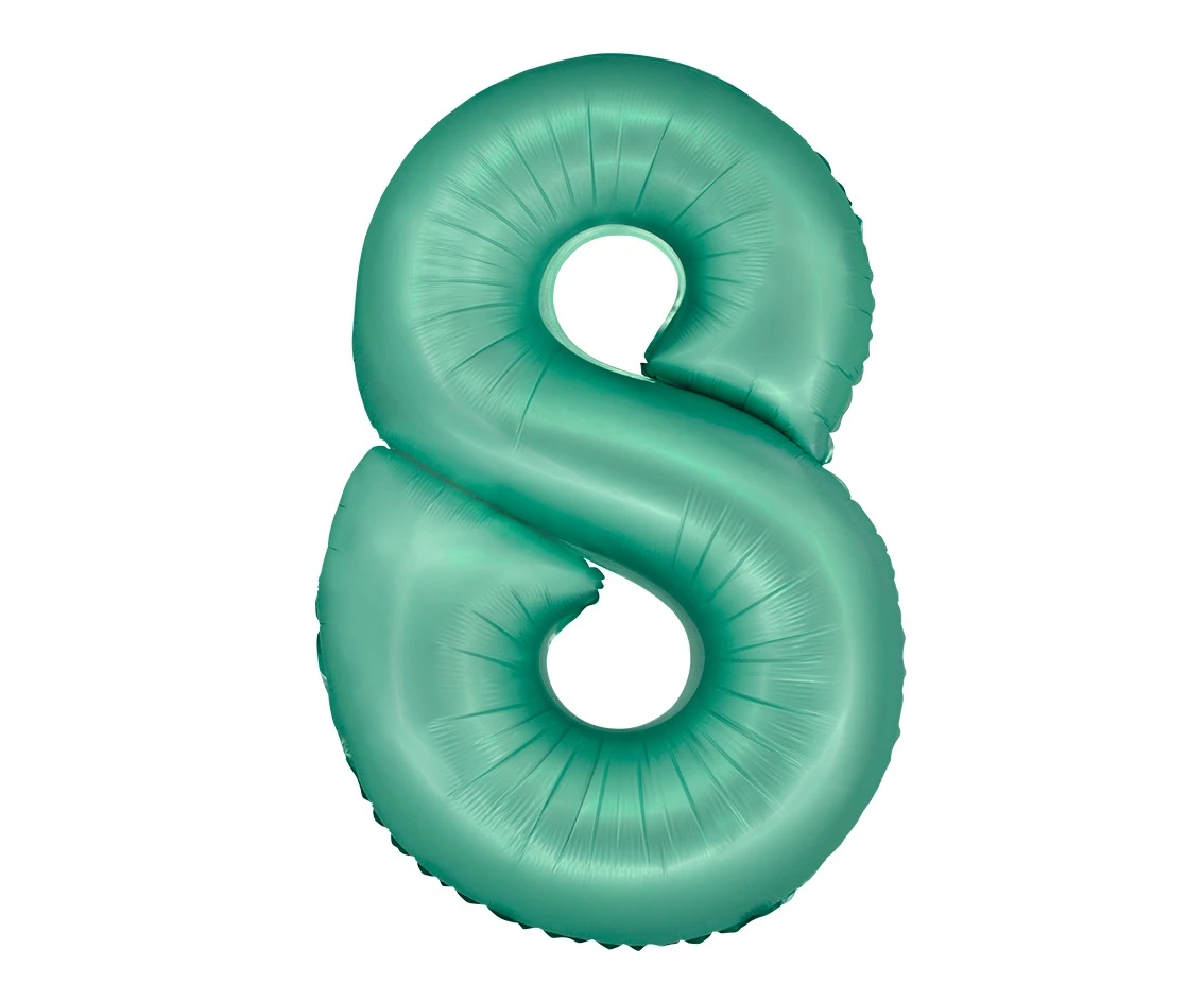 Balon foliowy Smart, Cyfra 8, miętowa matowa, 76 cm KK