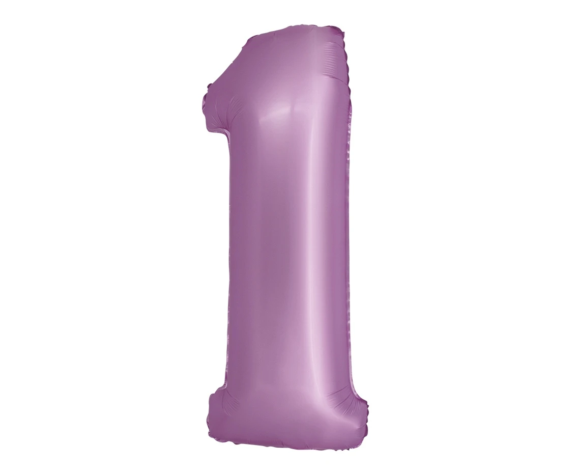 Balon foliowy Smart, Cyfra 1, lawendowa matowa, 76 cm KK