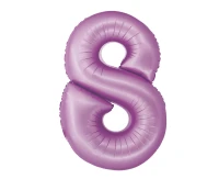 Balon foliowy Smart, Cyfra 8, lawendowa matowa, 76 cm KK