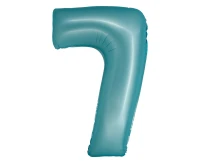 Balon foliowy Smart, Cyfra 7, j. niebieska matowa, 76 cm KK