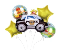 Balony foliowe - zestaw Policja, 5 szt. KK