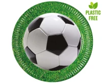 Talerzyki papierowe Football Party, next generation, 23cm, 8 szt. (plastic-free) KK