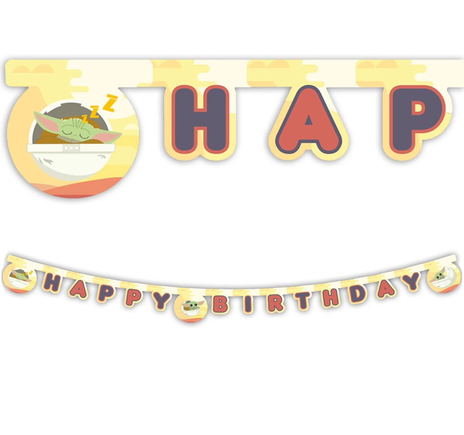 Banner " Star Wars The Mandalorian - Happy Birthday" KK