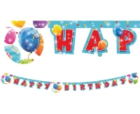 Banner Sparkling Balloons -  Happy Birthday KK