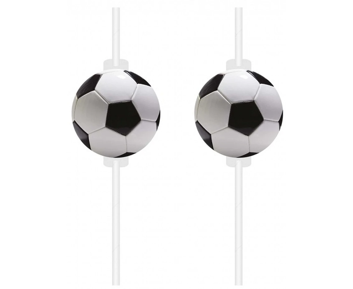 Rurki (słomki) z medalionem " Football Party", 4 szt. KK