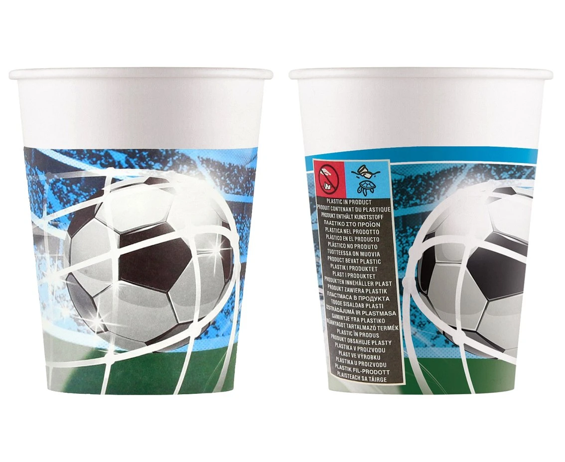 Kubeczki papierowe (WM) Soccer Fans, 200 ml, 8 szt. (papier FSC)