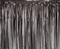 Kurtyna matowa B&C czarna, 100x200 cm