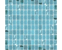 Kurtyna B&C Kwadrat, metaliczna turkusowa, 100x200 cm KK