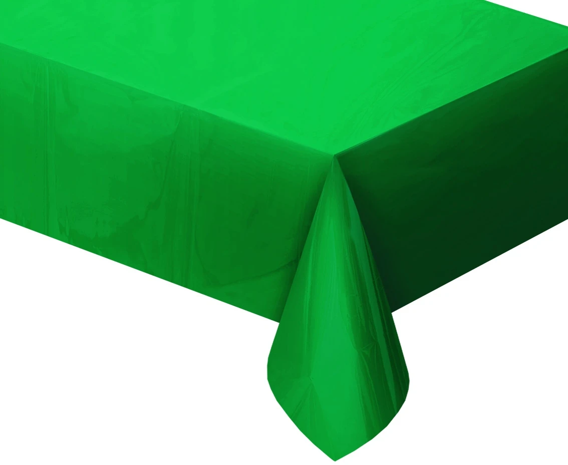 Obrus foliowy B&C metaliczny zielony, 137x183 cm
