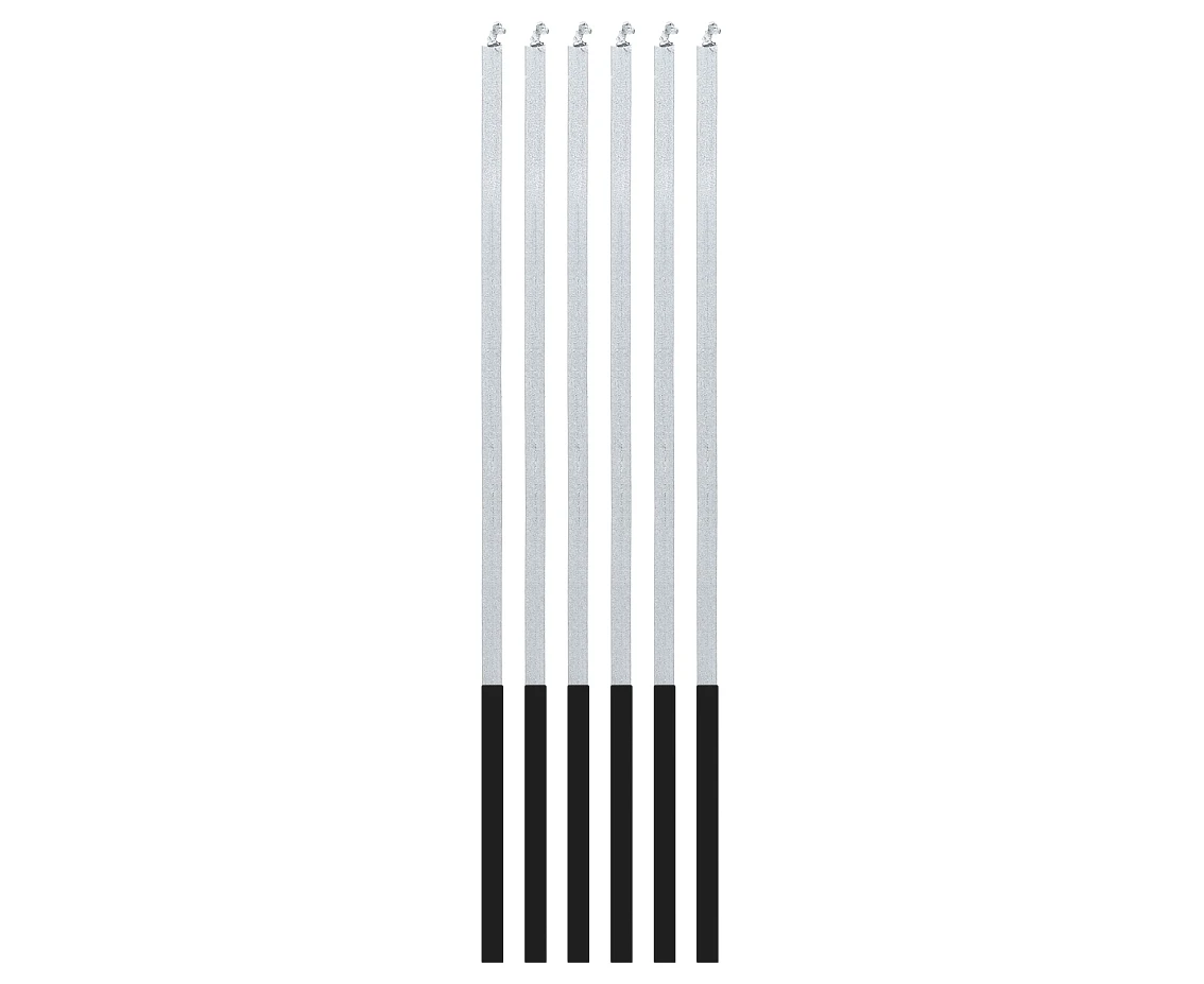 Świeczki B&C Magiczny Płomień, srebrne, 3x3x150mm, 6 szt.