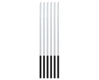 Świeczki B&C Magiczny Płomień, srebrne, 3x3x150mm, 6 szt.