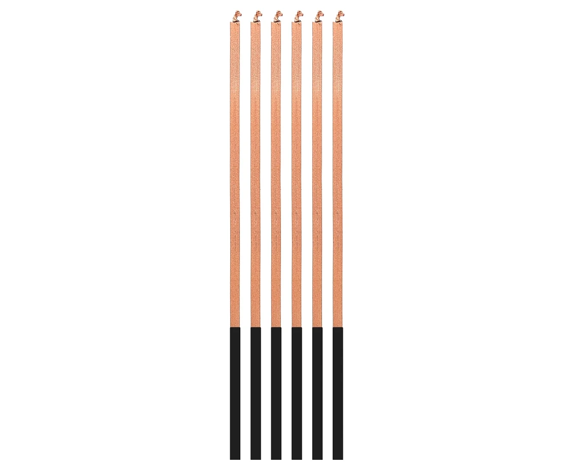 Świeczki B&C Magiczny Płomień, różowo-złote, 3x3x150mm, 6 szt.