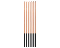 Świeczki B&C Magiczny Płomień, różowo-złote, 3x3x150mm, 6 szt.