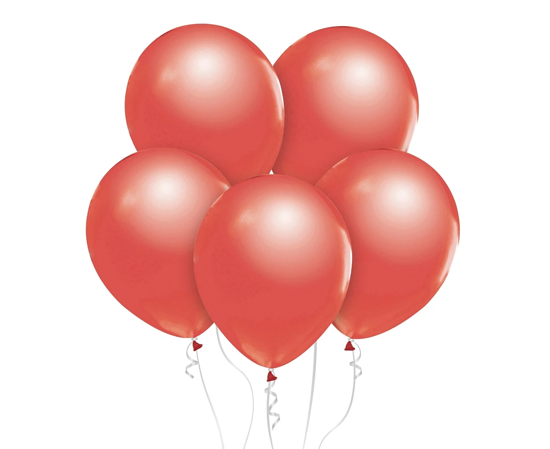 Balony B&C 12", metalik czerwone, 50szt.