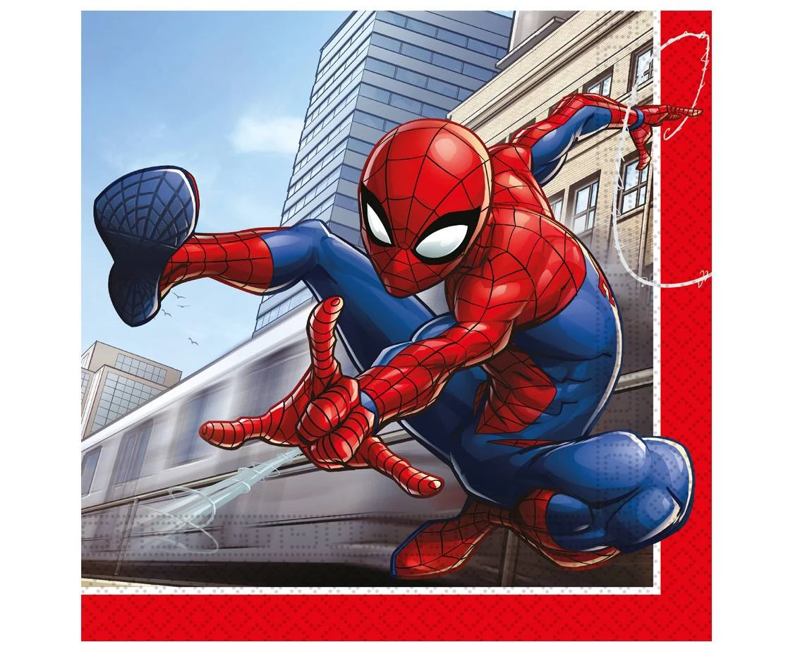 Serwetki papierowe Spiderman Crime Fighter, 33x33 cm, 20 szt. (papier FSC) KK