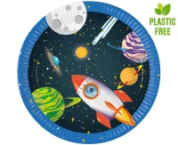 Talerzyki papierowe Rocket Space (next generation) 23cm, 8 szt. (plastic-free) KK