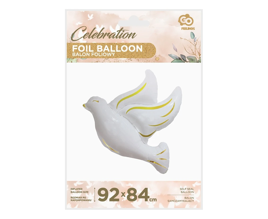Balon foliowy Gołąbek, 92x84 cm KK