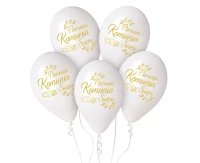 Balony Gemar 13", premium hel pierwsza komunia św. (biblia), metalik, 5szt.