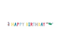 Girlanda papierowa "Happy Birthday" Rycerz, 160x15 cm KK
