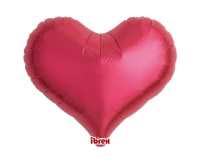 Balon Ibrex Hel, serce Jelly 18", Metallic Rubi Red, 5 szt.