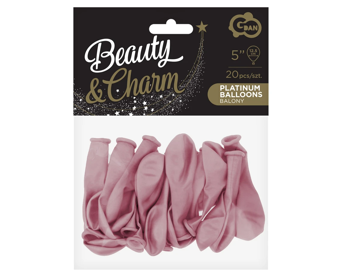 Balony B&C 5", platyna jasnoróżowe, 20szt.