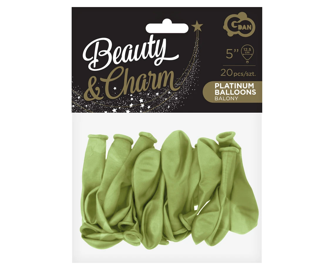 Balony B&C 5", platyna oliwkowe, 20szt.
