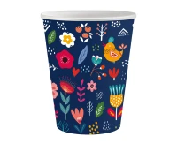 Kubeczki pap. Kolekcja Summer - Have fun (dark), 250 ml/ 6 szt. KK