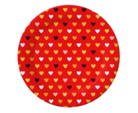 Talerzyki papierowe Kolekcja XOXO (czerwone), 18 cm/ 6 szt. KK