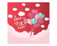 Serwetki Kolekcja Love Is In The Air (czerwone), certyfikat FSC, 33x33 cm/ 20 szt. KK
