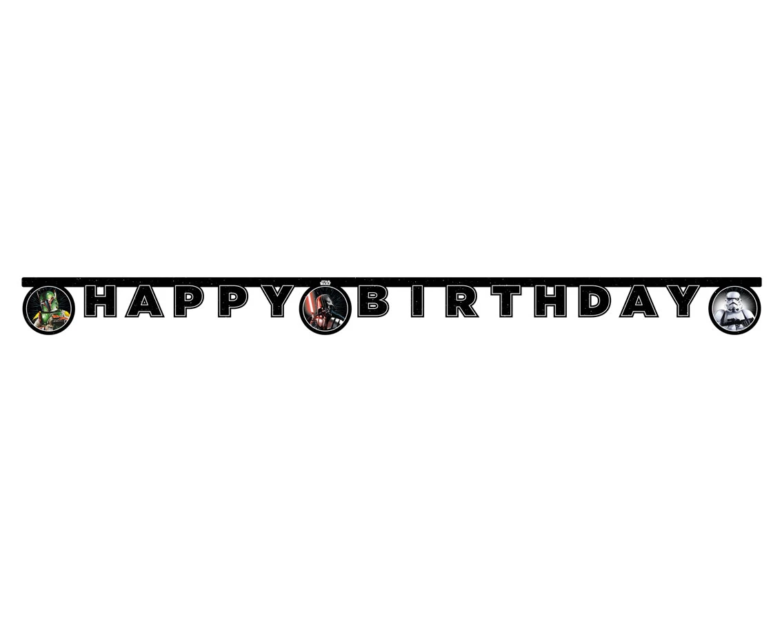 Banner Star Wars Galaxy - Happy Birthday