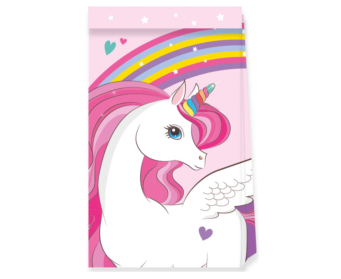 Torebki prezentowe Unicorn Rainbow Colors, 4 szt. KK