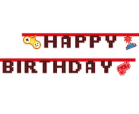 Banner Gaming Party - Happy Birthday (papier FSC)