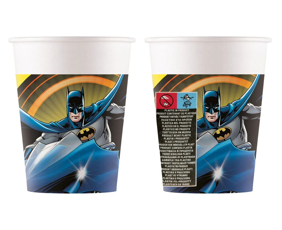 Kubeczki papierowe (WM), Batman, 200ml, 8 szt. (SUP label)