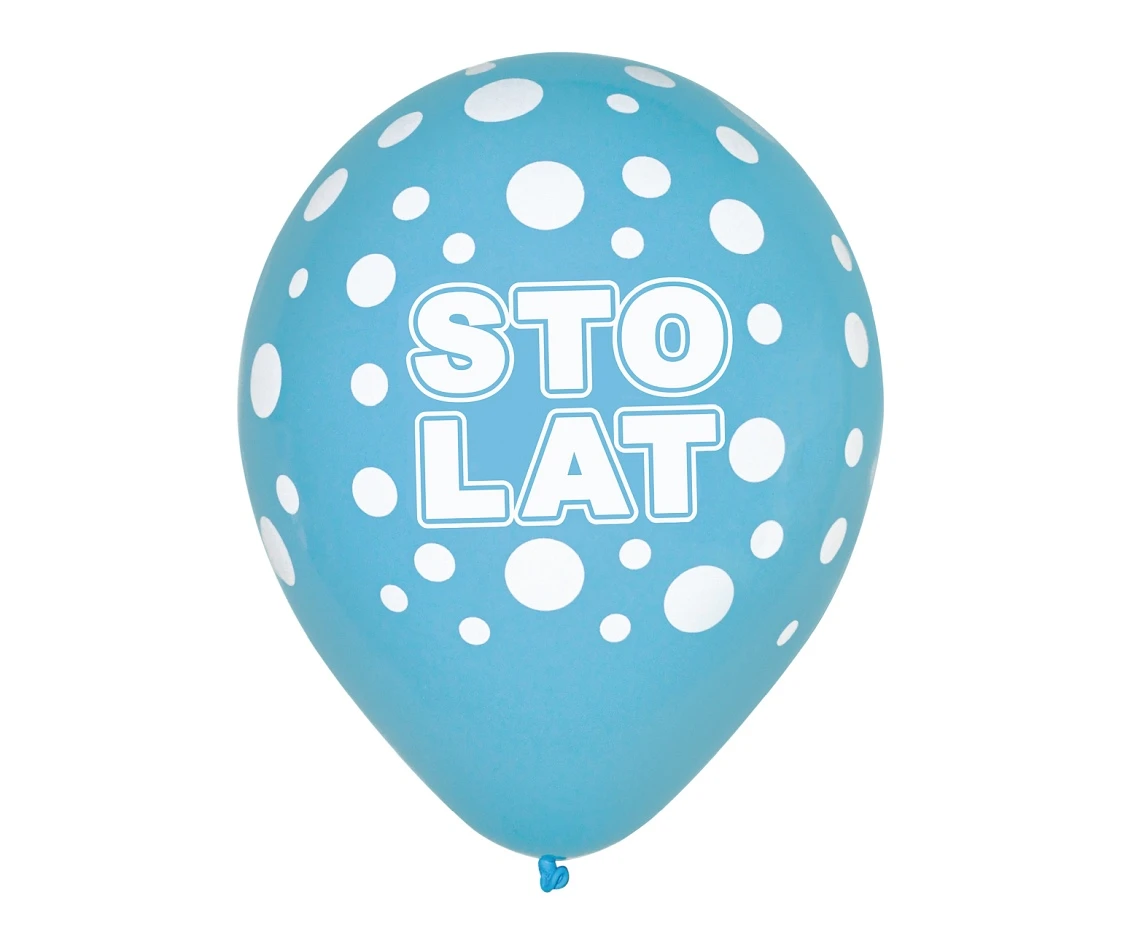 Balony Sto Lat, niebieskie, 12"/ 5 szt.