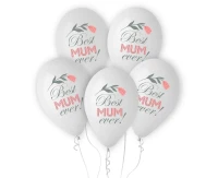 Balony Best Mum Ever, 12"/ 5 szt. KK