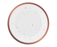 Talerzyki papierowe Celebrate (różowo-złote), 18 cm/ 6 szt. KK