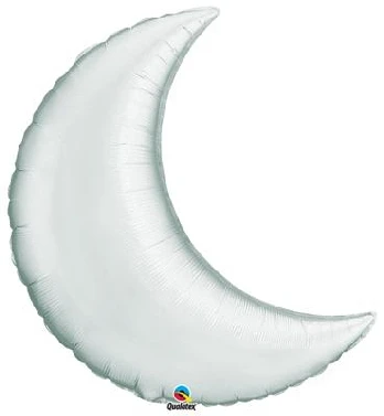 Balon foliowy 35" QL SHP Księżyc Rogal, srebrny KK