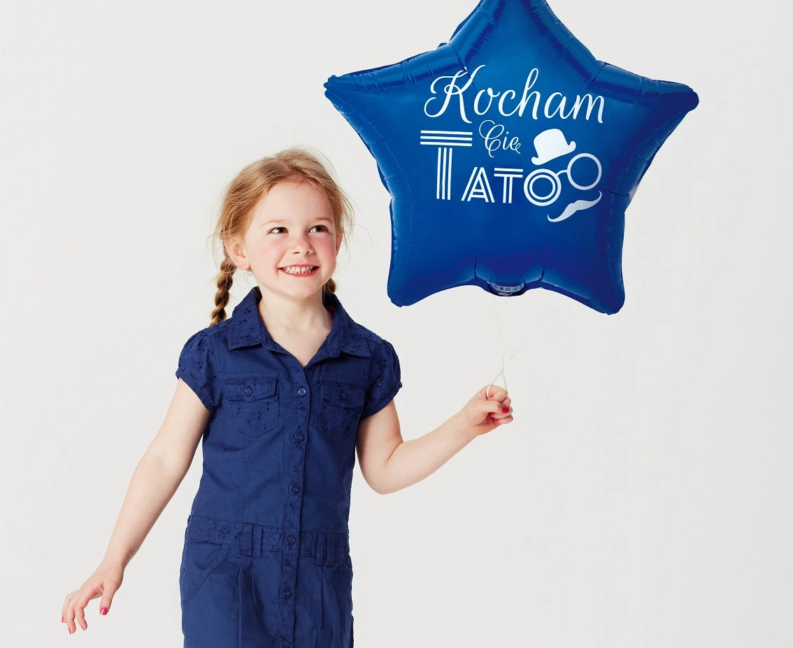 Balon foliowy Kocham Cię Tato (niebieski), 19" KK