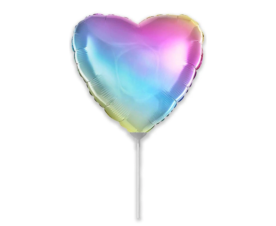 Balon foliowy 9" FX - Serce (gradient pastelowy), niepakowany