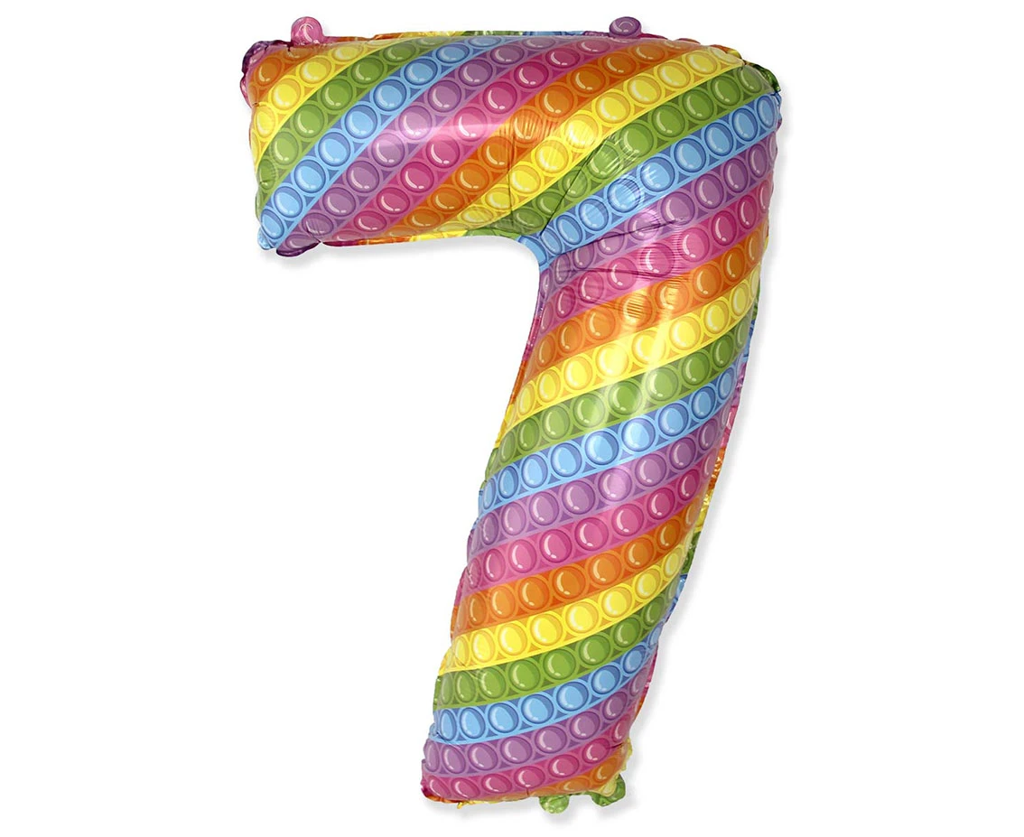 Balon foliowy FX - Number 7 POP IT 69" cm KK, niepakowany