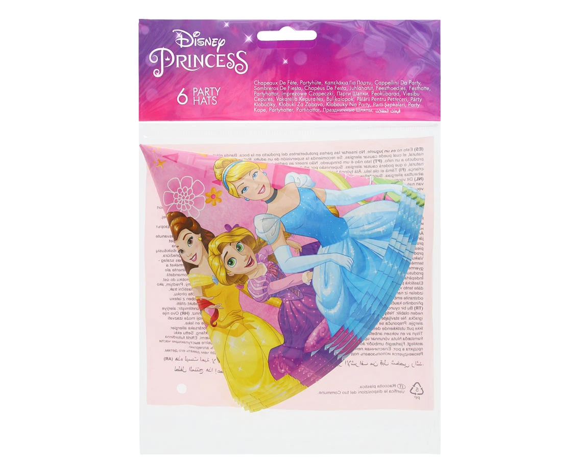 Czapeczki papierowe Princess Live Your Story 6 szt. KK