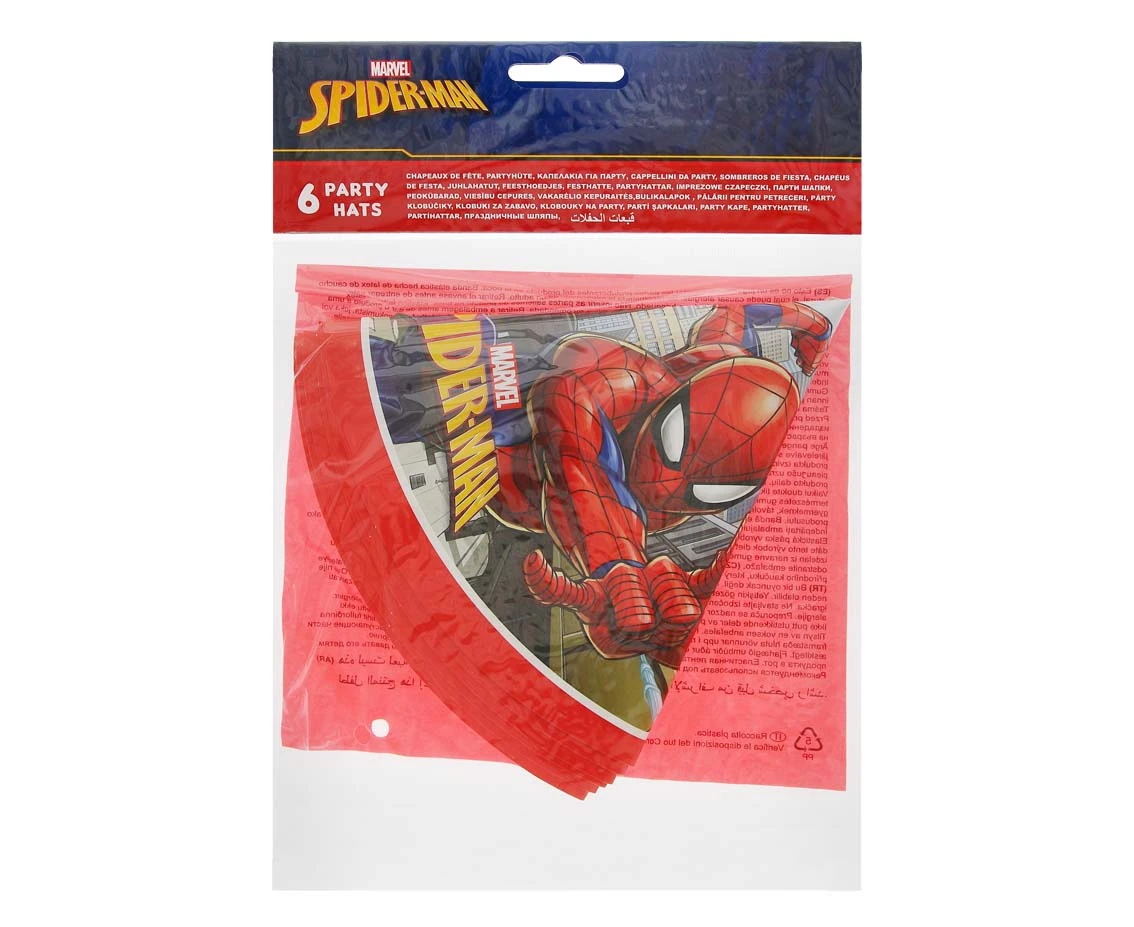 Czapeczki papierowe Spiderman Crime Fighter 6 szt. KK