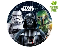 Talerzyki papierowe Star Wars Galaxy, next generation 20cm, 8 szt. (plastic-free), (papier FSC)