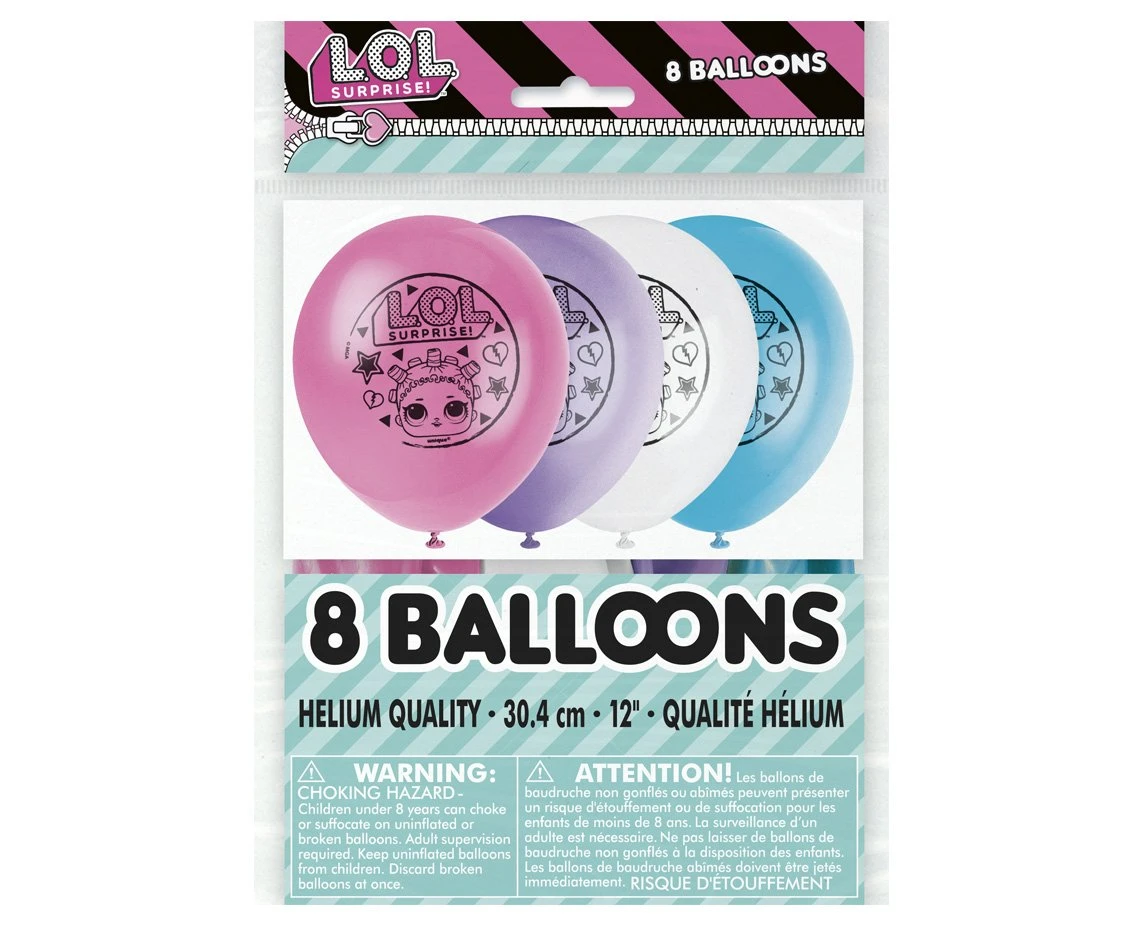 Zestaw balonów UQ 12" LOL SURPRISE, 8 szt. KK