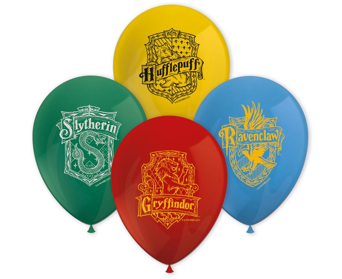 Zestaw 8 balonów Harry Potter Hogwarts Houses KK