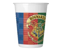 Kubeczki plastikowe (WM) Harry Potter Hogwarts Houses, 200 ml, 8 szt. (SUP label) KK