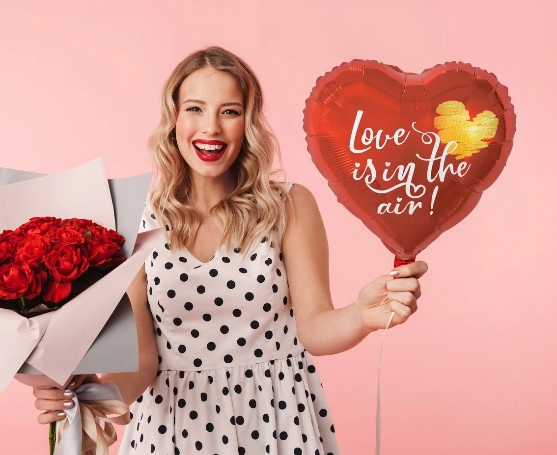 Balon foliowy 18" Love Is In The Air, KK