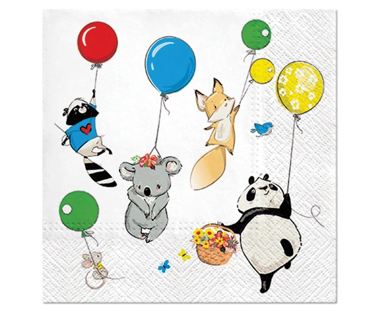 Serwetki papierowe Animals Party 33x33 cm / 20 szt.